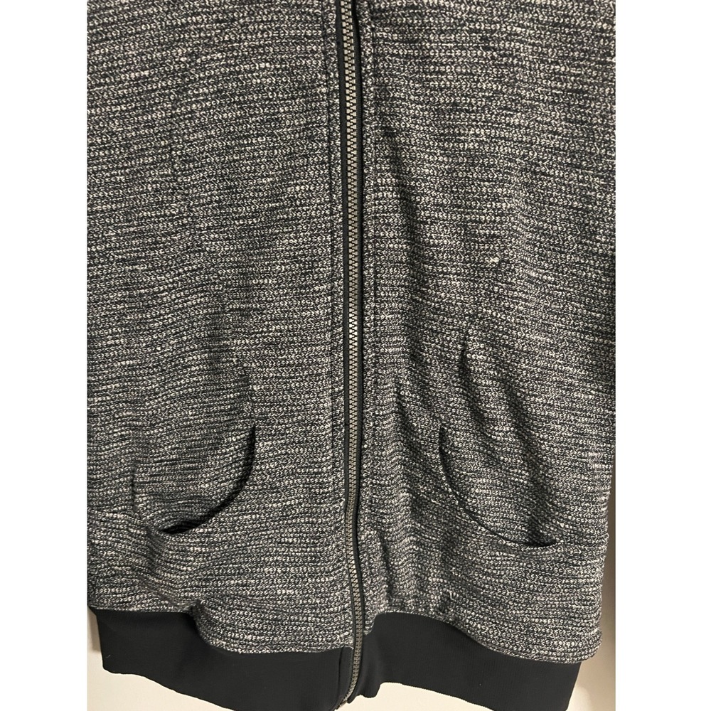 Lululemon Daily Yoga Jacket Womens 6 Coco Pique Black Gray Full Zip Thumbholes - Picture 3 of 14